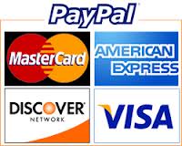 Visa, Mastercard, Amex and Paypal Gladly Accepted.