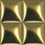 Ceramic Solid Colors 3/8" - Gold on Mesh Backing